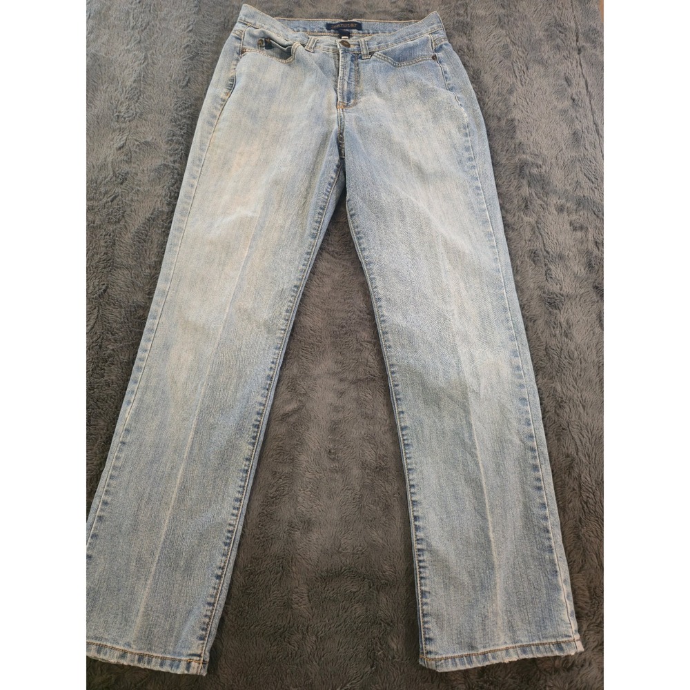 Jeanstar Womens Light Wash Straight Leg Jeans Size 8 Blue Denim Pants Regular